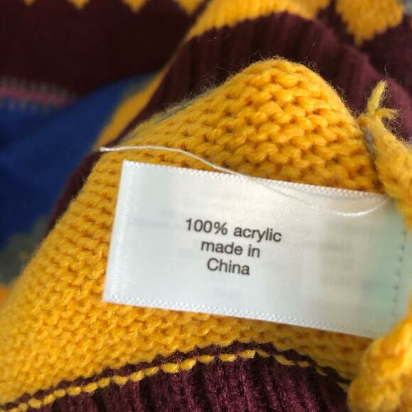 Lane Bryant Size 18/20 Multicolor Fair Isle Sweater Colorful Stripes Bright Bold - Picture 3 of 7